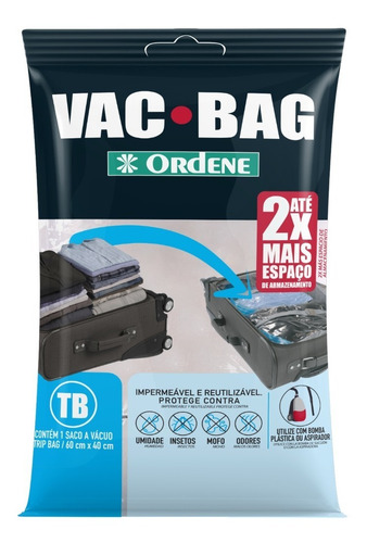 Saco A Vácuo Protetor E Organizador Trip Bag 60 X 40 Ordene