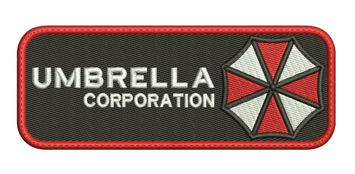 Parche Bordado Umbrella Corp 13x5cm Con V-lcro O Adhesivo