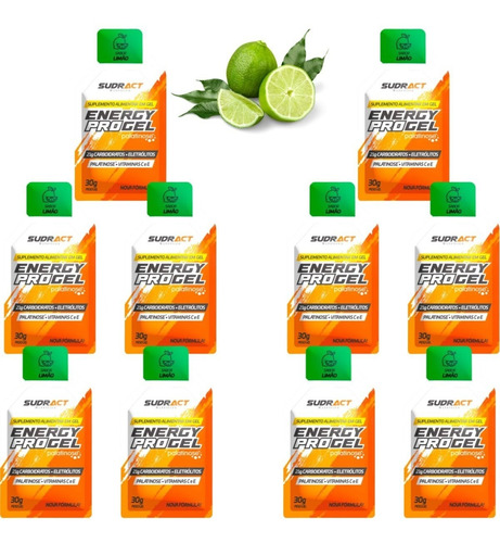 10x Gel Carbo Energy Pro Repositor Sudract 30g Performance