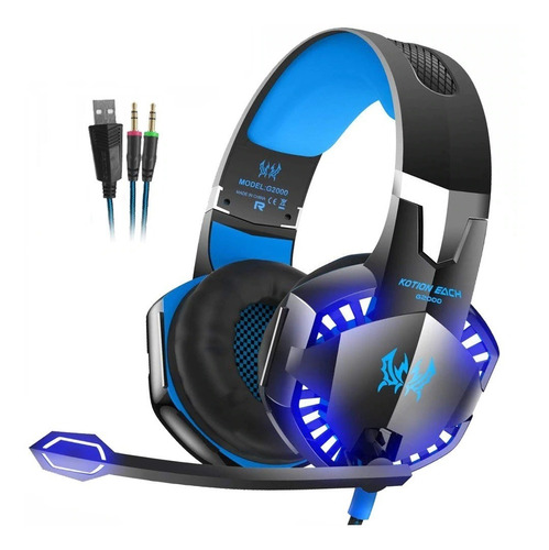 Audífonos Gamer Led Headset Pc Micro G2 - Envío Gratis