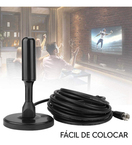 Antena Interior Para Television Isdbt Digital Base Iman Dimm
