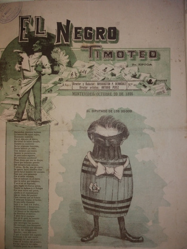 Revista Negro Timoteo 1895 Tomas Butler Retrato Crimen Chana