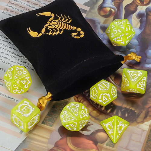 Dados De Juego De Rol Para Dnd, 7 Piezas De Dados Poliédrico