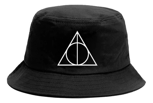 Gorro Bucket Hat Harry Potter Reliquias Estampado