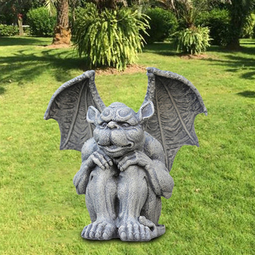 Estatuilla De Estatua De Gárgola De El 17x12x17cm Gris