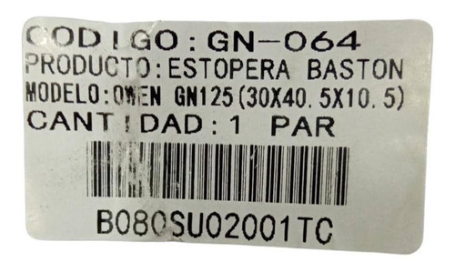 Estopera Baston Owen/gn125 30*40 5*10 Twom