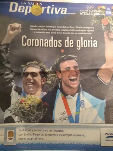 Argentina Oro Olimpico Futbol Basquet La Nación Histórico (Usado)