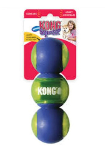 Kong Squeezz Action Ball M Juguete Pelota Rebote X3 Perros