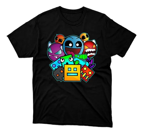 Remera Geometry Dash Algodon 100%