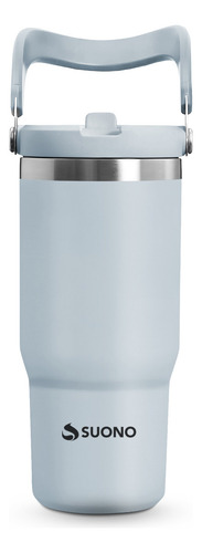 Vaso Térmico Suono De Acero Inoxidable Con Manija 900ml Color Celeste