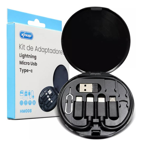Kit De Adaptador Usb C Para Usb Lightning Micro - Com Estojo