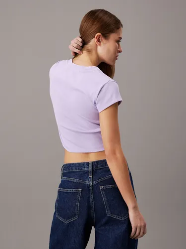 Polera Label Rib Baby Morado Calvin Klein