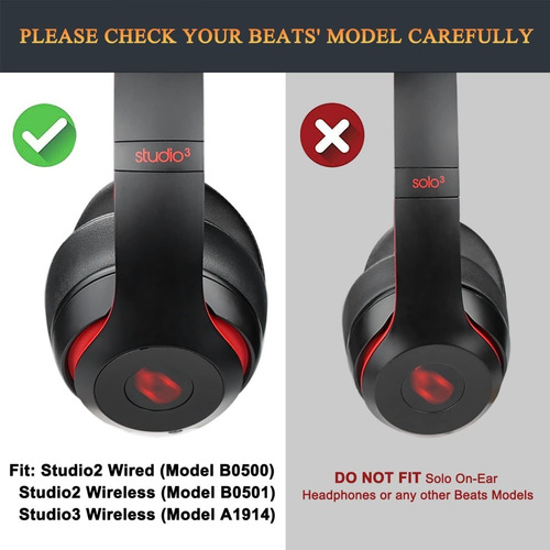 Imagen 2 de 4 de Almohadillas Para Audífonos Beats Studio 2 Studio 3 Wireless