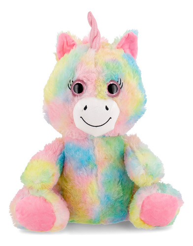 Peluche Unicornio Sentado Multicolor 40cm Suave Rex