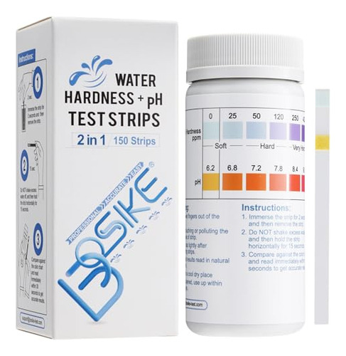 2 In 1 Water Test Kit Hardness & Ph - 150 Strips - Hard...