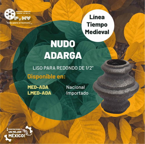 Figura Hierro Herrería Nudo Pendon Cuad 10 Pz 1/2 (med-pen)