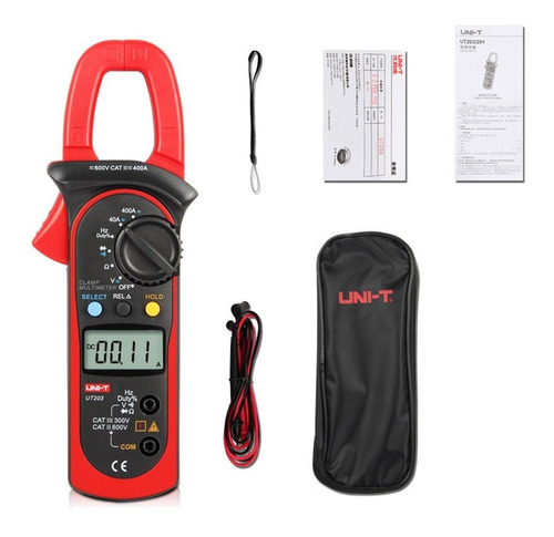 Imagen 2 de 7 de Pinza Amperimetrica Digital Uni-t Ut203 Ac Dc 400a Rms Hobb