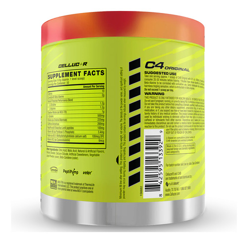 Suplemento Cellucor C4 Original Sabor Fruit Punch Polvo 30 S
