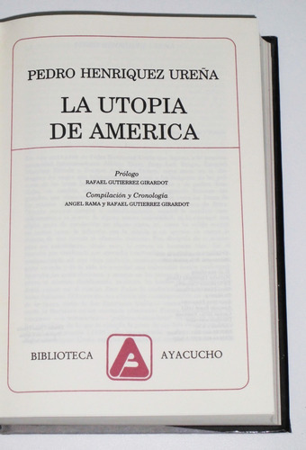 La Utopia De America / Pedro Henriquez Ureña (Usado)