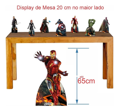 Imagem 4 de 6 de Super Kit Vingadores Decoração Totem Displays + Painel