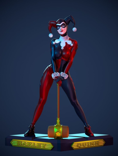 Archivo Stl Impresión 3d - Harley Quinn Cartoon Statue Model