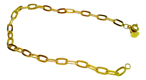 Pulsera Gruesa Oro Gold Filled 14k - Eslabon Oval 1x1 - 22cm