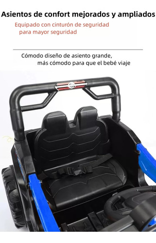 Auto Buggy Eléctrico Con Luces Y Música A Control Remoto Color Azul