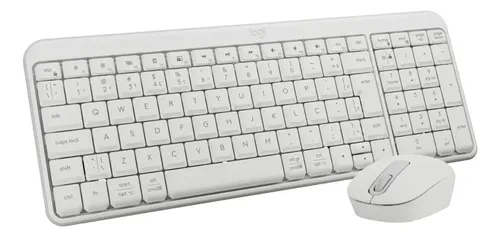 Kit de Teclado y Mouse Logitech MK250, Inalámbrico, Bluetooth, Blanco, Español