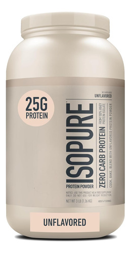 Isopure Zero Carbohidratos Proteina Sin Sabor 25 Gr 