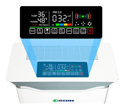 Imagen 3 de 9 de Purificador De Aire 7 Etapas 70m2 Home Pro Y Filtro Repuesto