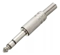 Comprar Plug Jack Conector 1\u002F4 Stereo Metalico Con Resorte.