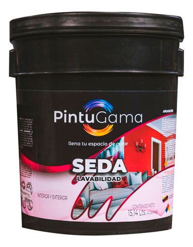 Pintura Pintugama Brillo De Seda Cuñete 4 Galones