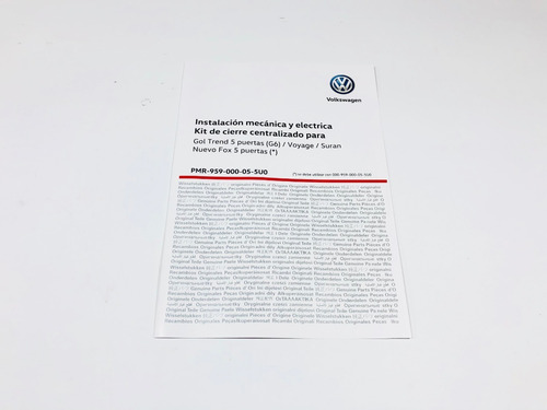 Imagen 6 de 12 de Cierre Centralizado Voyage 4 Puertas Vw - Original