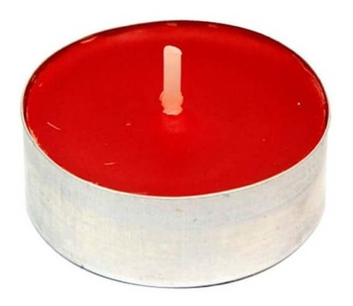 Caja Vela Tea Light Vela Flotante S/aroma 3.8cm Mylin 10pz Color Rojo