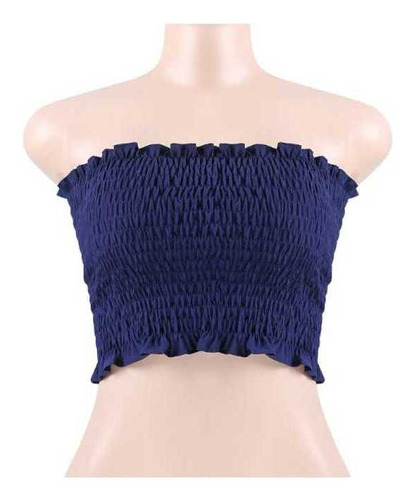 Croptop  Strapless Blusa Sexy De Verano En Talla S Y M