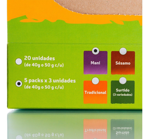 Imagen 2 de 3 de Turrón De Semilla De La Finca - X15 - Sin Tacc - Maní