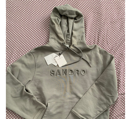 Sudadera Sandro Paris 100% Logo Bordado Talla S