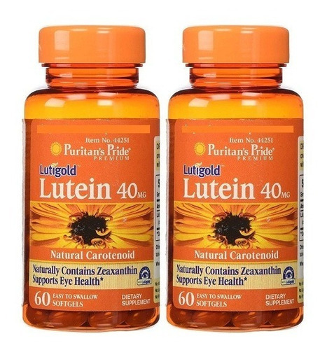 Antioxidante Lutein 40 Mg Puritan's Pride60 Cápsulas Sabor Sin Sabor