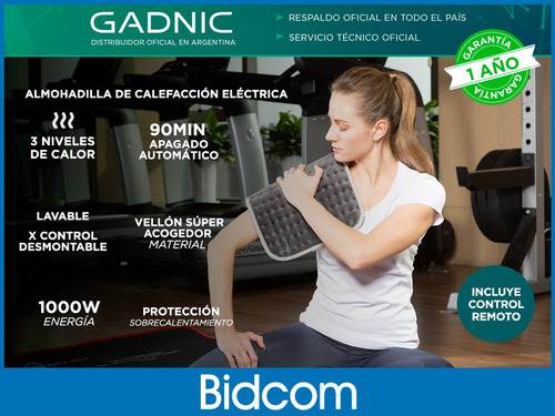 Imagen 2 de 9 de Almohadilla Térmica Eléctrica Gadnic 1000w 220v Lavable