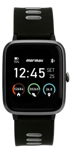 Relógio Smartwatch Mormaii Life Molifegaa/8c Gps Black Cor da caixa Preto Cor da pulseira Preto