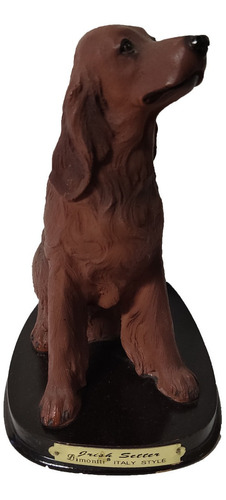 Setter Irlandes Perro Figura De Resina Importada Impecable