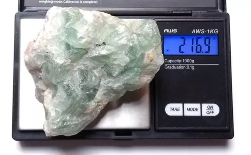 Piedra de fluorita verde cruda grande -  México