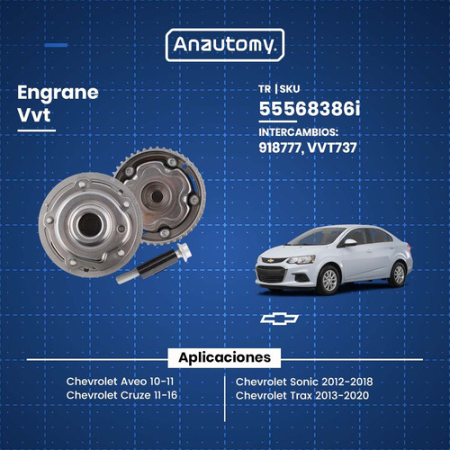 Kit Engranes Y Vvt Para Chev Sonic Trax 2012-2018