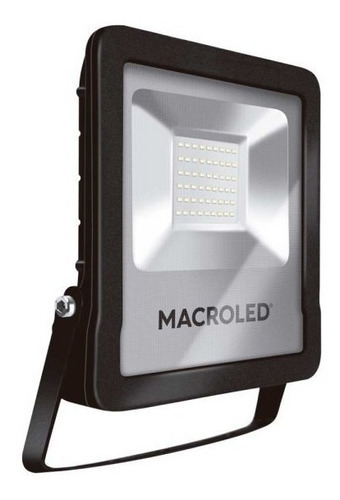 Reflector Led Macroled 50w 220v Frio Alta Potencia Exterior Color de la carcasa Negro Color de la luz Blanco frío