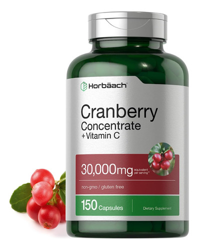 Cranberry 30,000 Mg + Vitamin C 150 Cap Triple Fuerza 