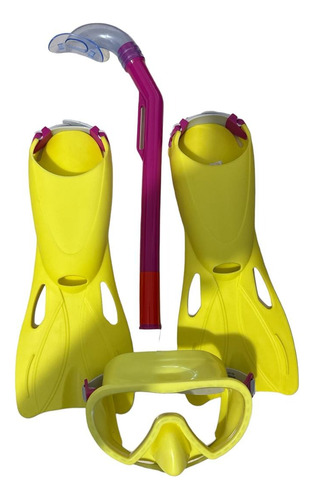 Set Natacion Infantil Snorkel Mascara Patas Rana Kit Bestway