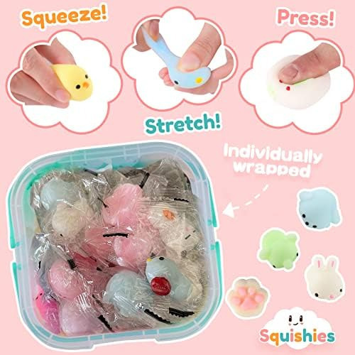 72 Peças De Brinquedos Squishies Mochi Squishy, Kawaii Mini