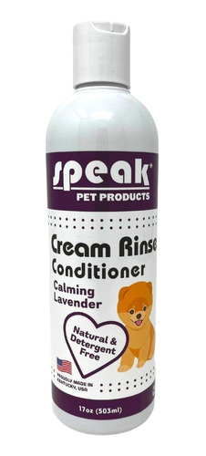 Speak Pet Products Acondicionador De Enjuague De Crema Natur