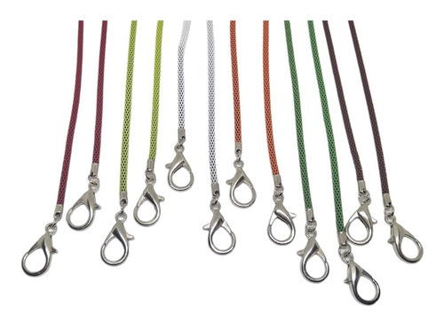 Imagen 1 de 1 de Sujeta Barbijo Holder Cadena Serpiente Mosqueton Xl
