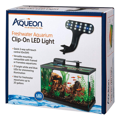 Aqueon Luz Led Con Clip Para Acuario De Agua Dulce, Tamao